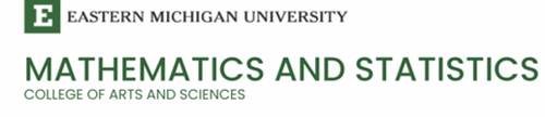 Eastern Michigan University Mathematics and Statistics Department Logo